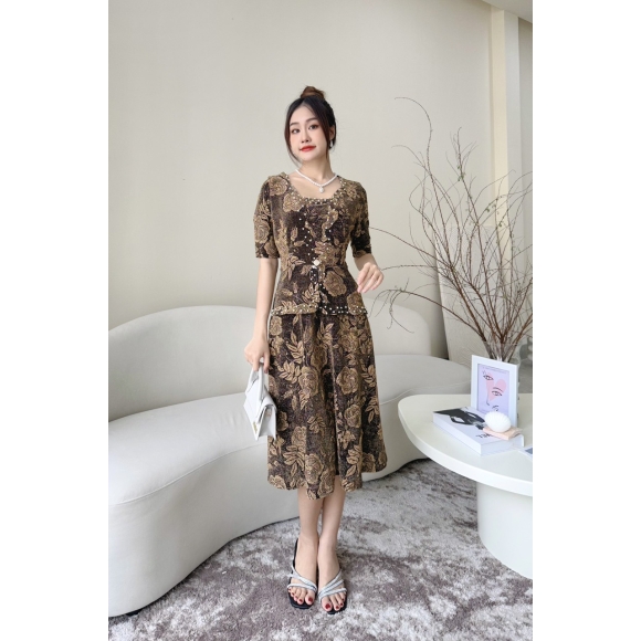 Đầm thun kim sa